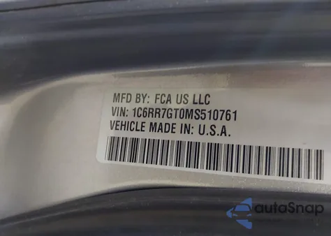 2021 Ram 1500 Classic Warlock 4X4 6'4 Box z USA, uszkodzony, nr VIN 1C6RR7GT0MS510761